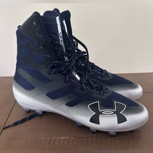 Under Armour Highlight MC Dark Navy Football Cleats - Size 9 NEW - Picture 1 of 9